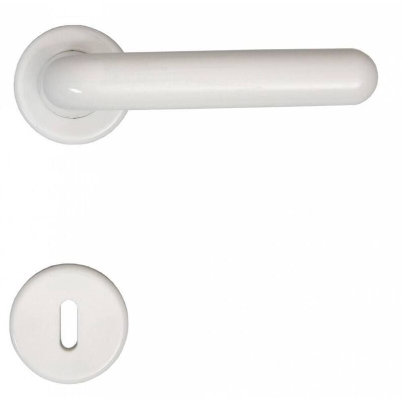 10 x poignée marguerite w / rosette col. blanc