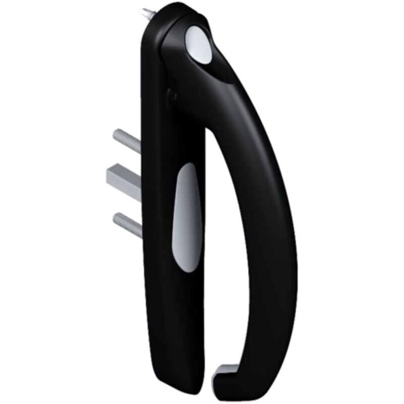 La Croisee Ds - Poignée intérieure pour porte-fenêtre seduction 20° Noir 193 mm Droite Noir Brillant 30