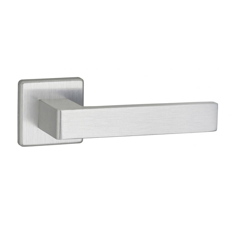 Thirard - Paire de béquilles Zibel pour porte, carré 7mm, chromé satiné