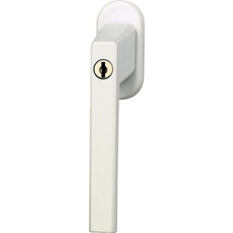 Centrale Brico - levier aluminium à clé coloris blanc - abus