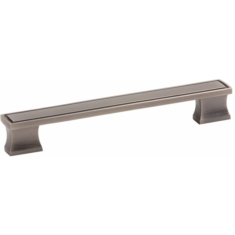 Cyclingcolors - Poignée de meuble métal finition argent vieilli brossé entraxes 128 et 160mm hauteur 27mm Tiroir Armoire Commode Malle Buffet sans vis
