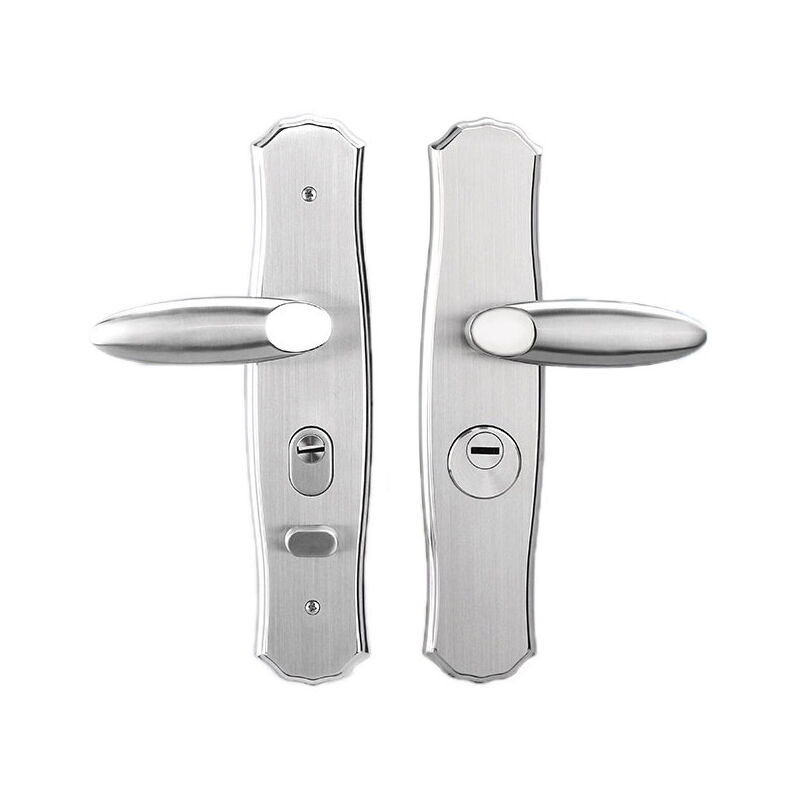 Vuszr - Poignée de porte antivol en acier inoxydable, accessoires de panneau de serrure mécanique poignée de trou rond (environ 1,0 épaisseur)