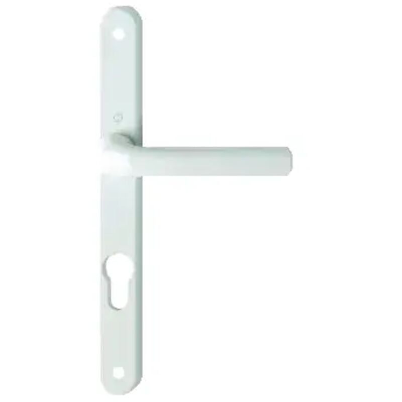 Gefradis - Poignée de porte d'entrée blanche entraxe 8x92 mm