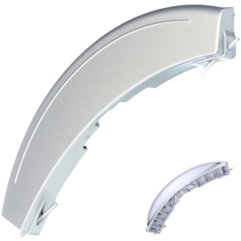 Poignée de porte gris métal avec axes (294480-27229) (00490903) Lave-linge BOSCH, MIELE, SIEMENS