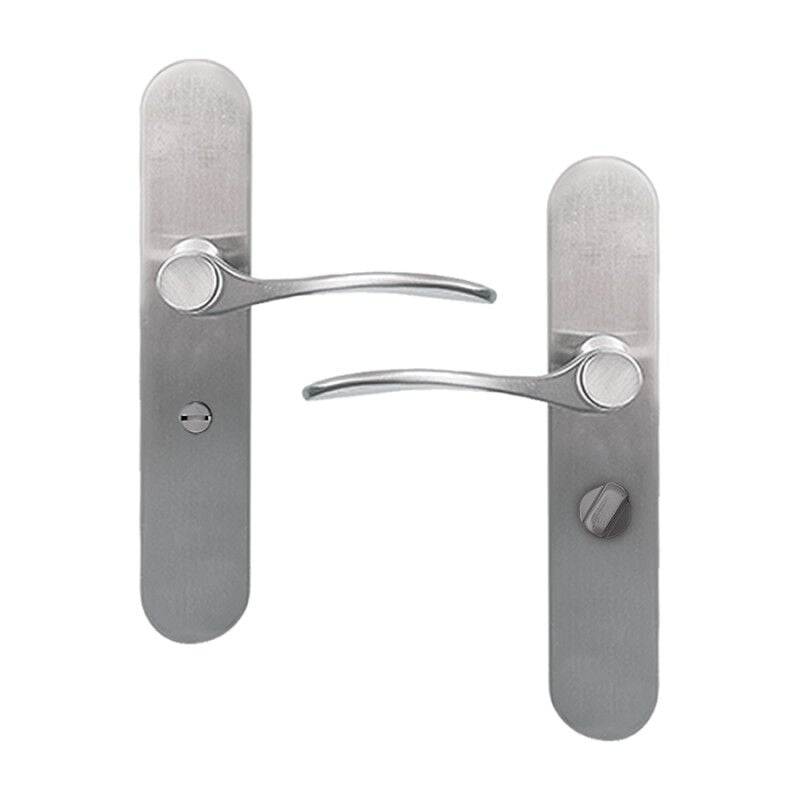 Store Menuiserie - Poignées de Porte, Sans Perçage, Verrou de Condamnation, Argent, pour Porte Interieure