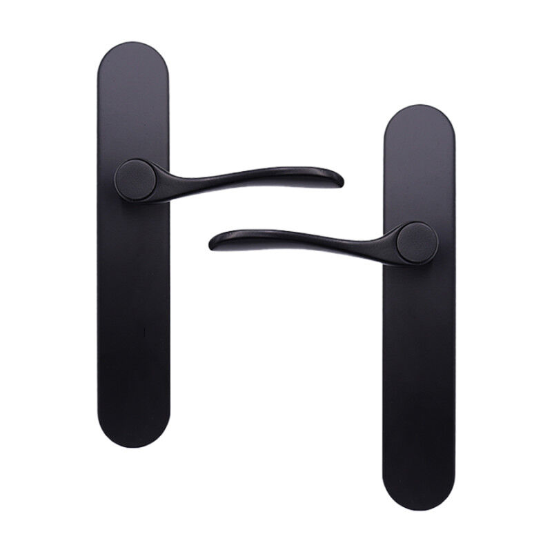 Store Menuiserie - Poignée de Porte, Sans Perçage, Plaque Noire, Sans vVerrou, Système Innovant Sans Perçage