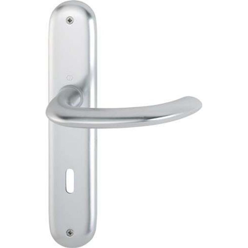 Garniture à plaque longue Mar.1138/273P Alu.F1 ob 72mm din g/d - 2784718 - Hoppe