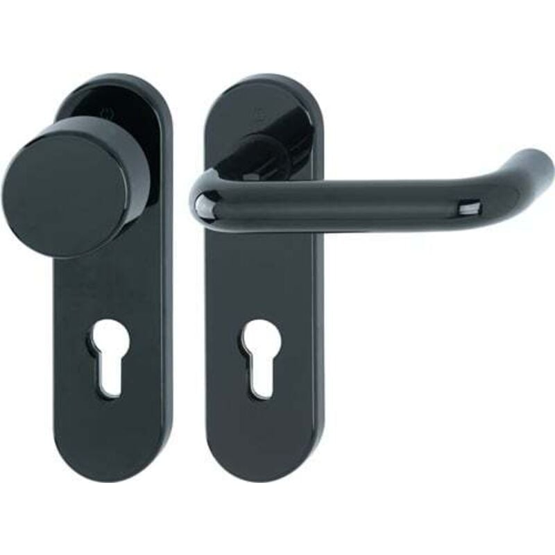 Hoppe - Garniture fs Paris FS-K58/353K/138 Ku.F9005 d/k ts 40-66mm pz rd din l/r - 635504