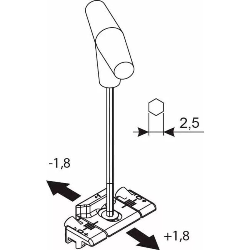 Ferco - Poignée double Dirigent pour Gu 937 bec-de-cane