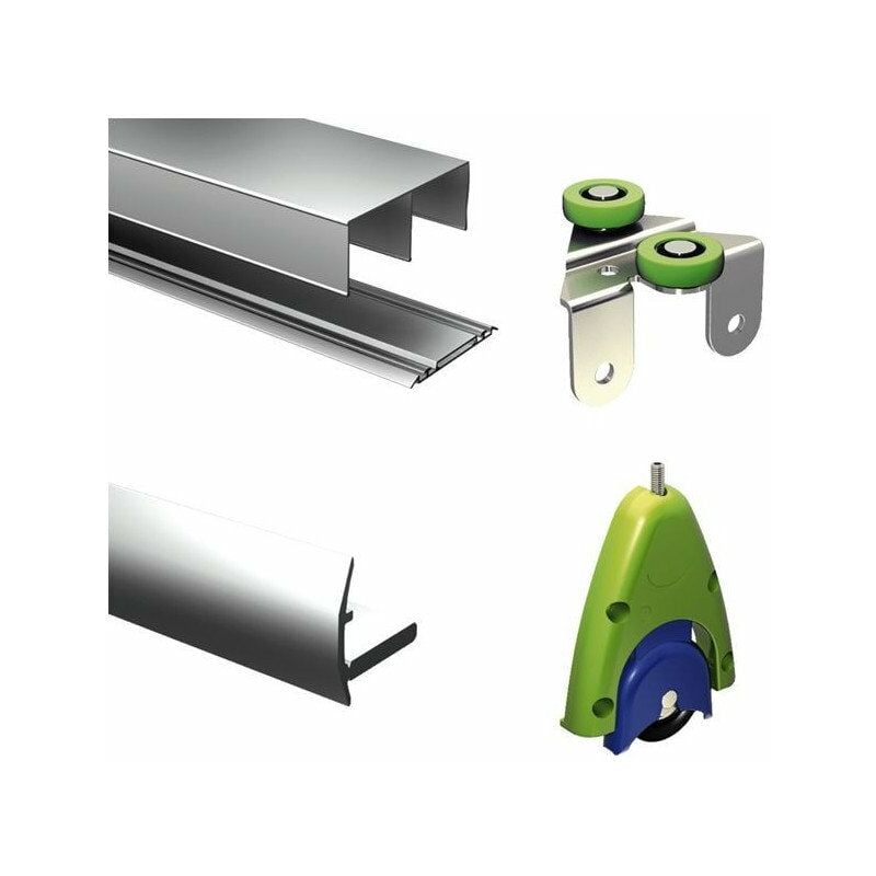 Set De 2 Poignees 19mm -aluminium T3 - Lg 2,8m