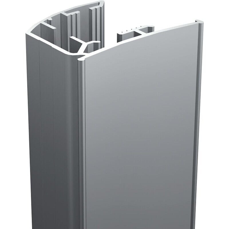 Poignée raidisseur Virgule aluminium coloris Blanc Longueur 2,80 m - livrées par 2 pour 1 vantail Mantion