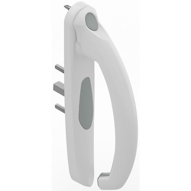 Poignée 20° intérieur 5530-2 Blanc croisee ds - Fut centre droite prof.28 à 38 mm - DS5530-D036