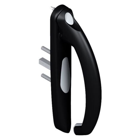 LA CROISEE DS Poignée 20° intérieur 5531-1 Noir CROISEE DS - fut centre gauche prof.38 à 52 mm - DS5531-G013