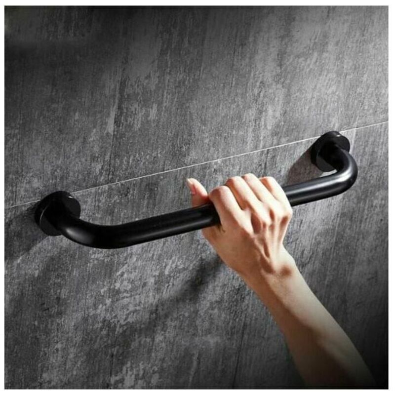 Poignée 50cm Barre d'appui Sécurité Baignoire wc Douche pour Enfants Femme Personne Agé,Noir
