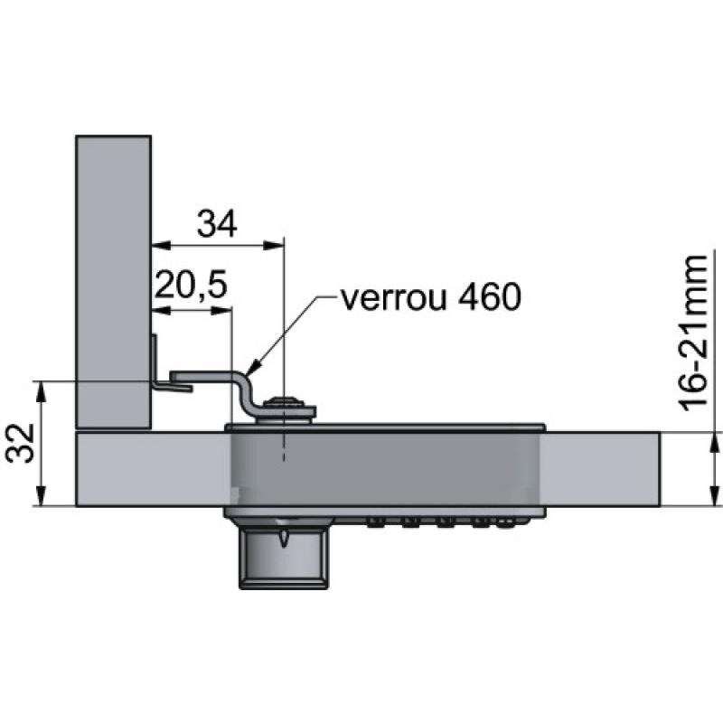 Poignée à code Dial Lock 58 - modèle avec fermeture à pêne - main droite - pour porte bois ou acier Lehmann