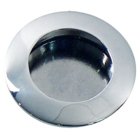 Poignée à encastrer ronde diamètre 40mm zamak chromé CADAP P0035 4S