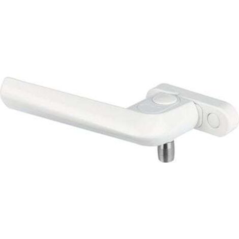 La Croisee Ds – Poignée à olive blanche RAL 9010 – Aluminium – Dimensions 158x69mm – Pour fenêtres basculantes et pivotantes - DS7150-036