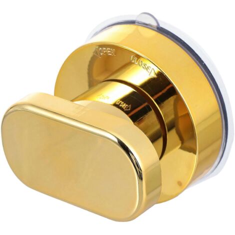 Poignée à ventouse pour douche ou bureau, portable, forte adhérence, 6 x 6 x 4,5 cm, dorée, 1 unité-AquaForge