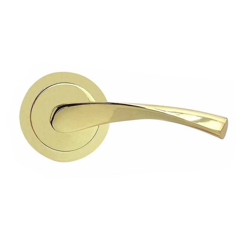 Micel - Poignée avec rosace (Ø6,5 cm) aspect laiton 07081