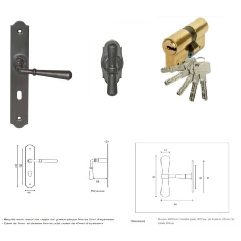 Poignee, Barillet Et Bouton De Porte D'entre 010403rfp Gd Menuiseries