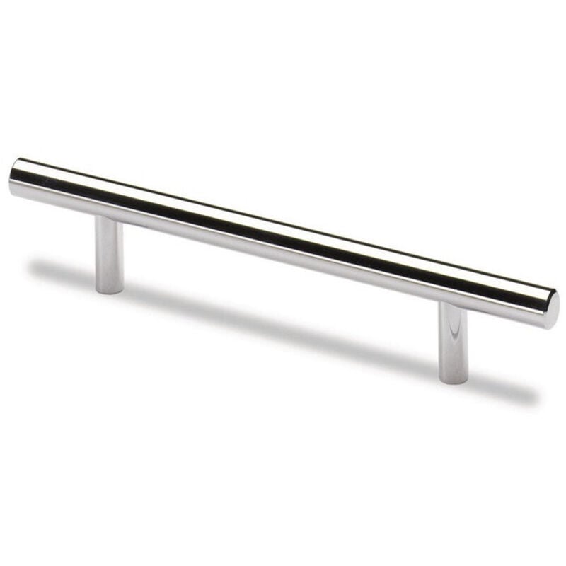 Poignée de meuble Hale acier chromé poli 480 mm ø 12 mm Hettich