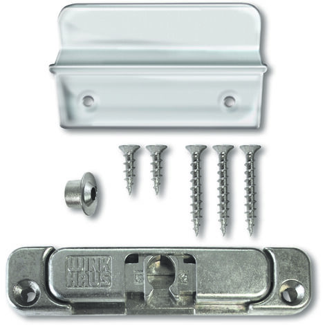 Poignée coquille inox et loqueteau pour porte de balcon, couleur inox
