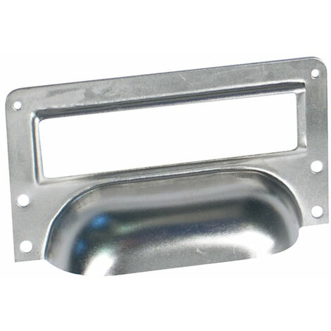 Poignée coquille porte étiquette acier nickelé - CADAP - 00447/63V