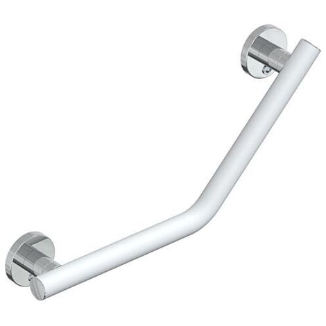 Poignée coudée 45° Elida Plus blanc mat chromé LxHxP:250x250x87mm