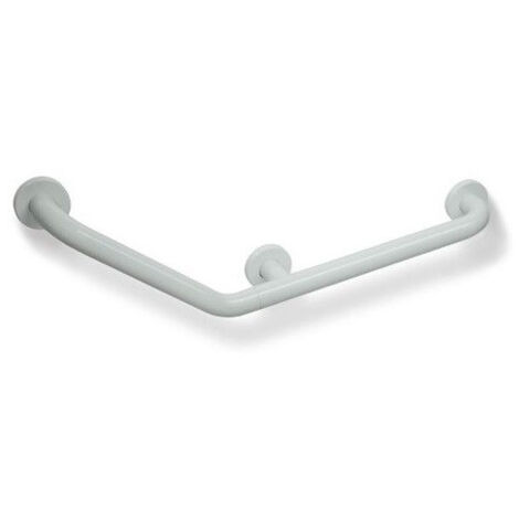 Poignée coudée de soutien SERIE 801 equerre 135 degrés. d: 33mm blanc