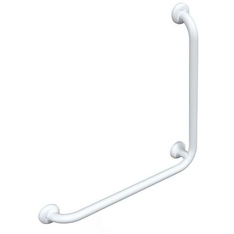 Poignée coudée Elida Classic 90° blanc brillant antibactérien LxHxP : 500x500x100mm