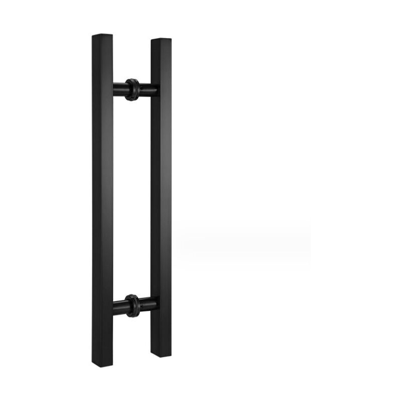 Start - Poignée coulissante de porte de grange, poignée en h double face pour porte en verre/bois, acier inoxydable, noir mat(50cm)
