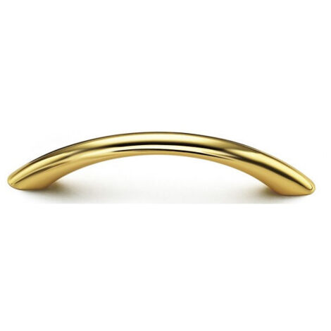 Poignée courbe zamak longueur 164mm entraxe 128mm diamètre 10mm doré brillant - ESTAMP - 7861100