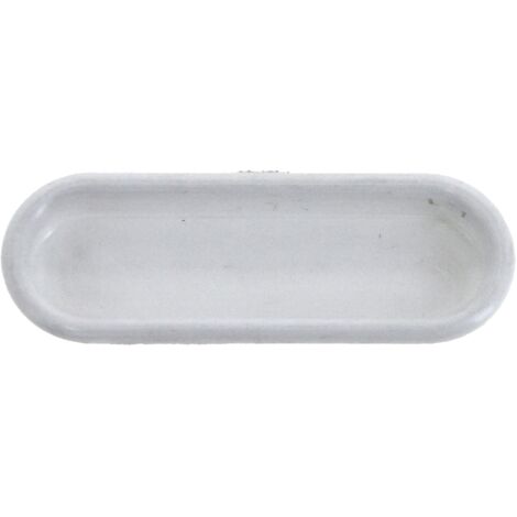 Poignée cuvette de meuble 75 x 23 mm plastique blanc - MONIN