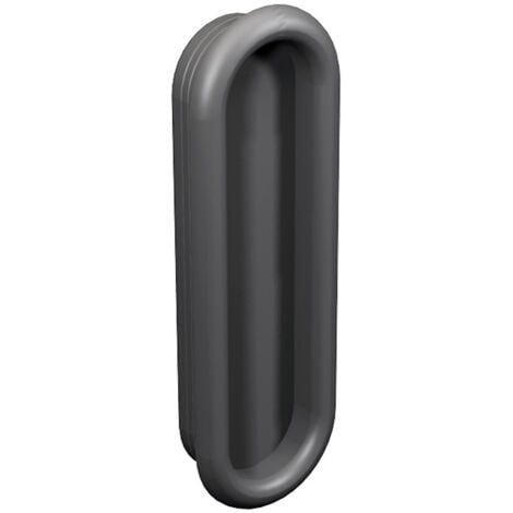 Poignée cuvette encastrée carré noire avec tire-doigt pour porte  coulissante - KATCHMEE