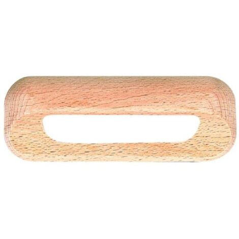Poignée cuvette évidée hêtre brut poncé - longueur 114 mm. entraxe 96 mm - CADAP