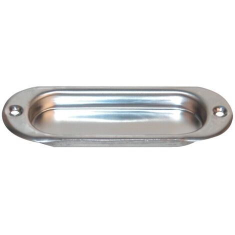 Poignée cuvette ovale en inox - 85 x 22 x 6 mm - CADAP