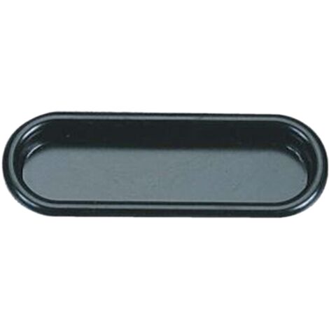 Monin – Poignée cuvette plastique noire 75x23mm – Encastrable pour tiroirs et armoires – Ergonomique et durable – 131650