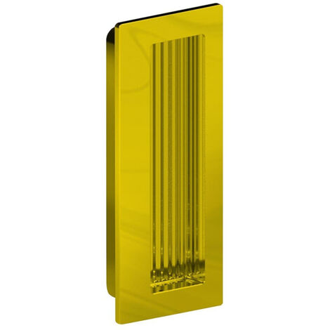 Poignée cuvette rectangulaire - 32 x 75 mm - métal or