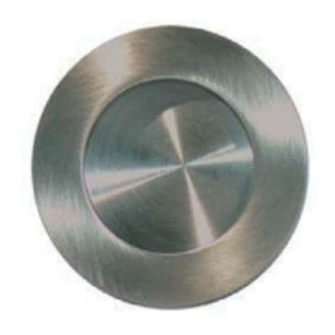 Poignée cuvette ronde à encastrer - Inox Brossé