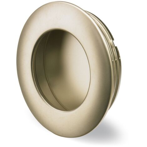 Poignée cuvette rondes Ø intérieur 35 mm Ø extérieur 41 mm - zinc finition nickelé mat - Borgoa