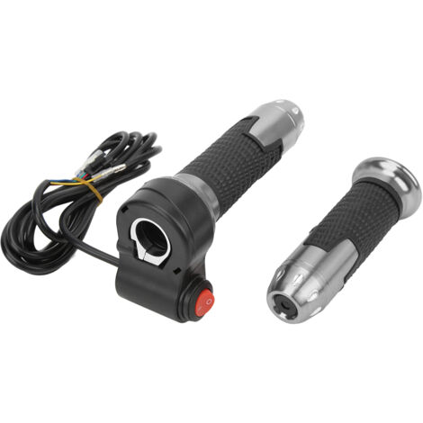 Poignée d'accélérateur électrique universelle 12V-99V pour vélo et scooter, avec interrupteur, couleur grise