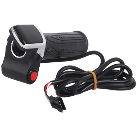 Poignée d'accélérateur LCD 6 fils avec affichage batterie et interrupteur pour vélo électrique 36V