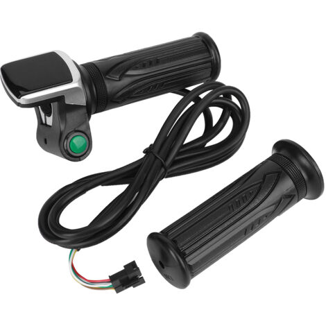 Poignée d'accélérateur LCD 6 fils avec indicateur de batterie et interrupteur pour vélo électrique 48V