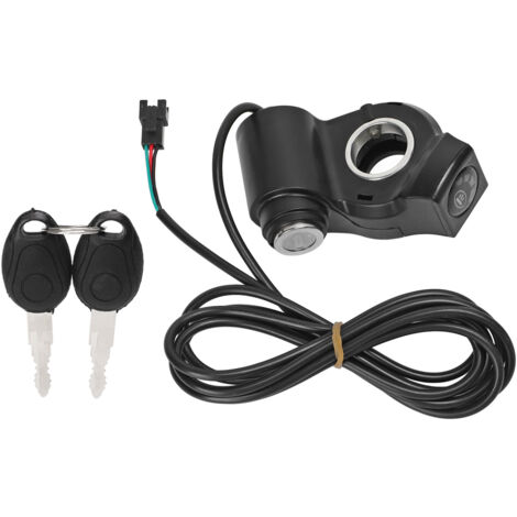 Poignée d'accélérateur vélo électrique 4 LED, antivol et réglage vitesse, compatible 48V interface SM pour customisation