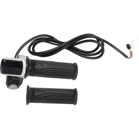 Poignée d'accélérateur vélo électrique 48V avec écran LED, indicateur de batterie et interrupteur à clé
