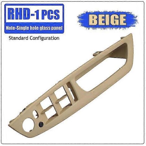 Poignée d'accoudoir de porte intérieure gauche en fibre de carbone beige et noire pour BMW E70 E71 X5 X6 - Poignées de porte intérieures - Standard - Beige