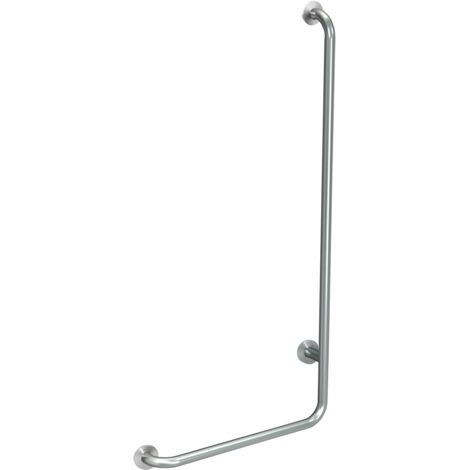 Poignée d'angle KWC AR, CONTINA, acier inoxydable, angle de 90 degrés, côté gauche, 678x1328x82 mm