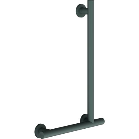 Poignée d'angle KWC AR, MEDCARE, Édition, gris, 90 degrés, 400x600x84 mm, version gauche