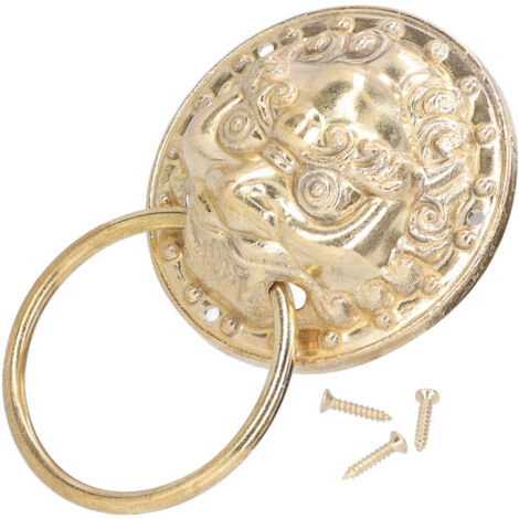 Poignée d'anneau de porte Antique, heurtoir de porte en laiton, raccords de quincaillerie pour porte de Patio