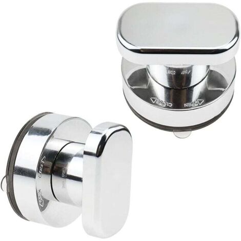 Poignée d'aspiration pour Porte en Verre Douche Forte Ventouse Tiroir Verre Miroir mur Carreaux Poignées - 2pcs (argent)